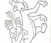 Coloriage Grosminet est piqu&eacute; par la pince de l'&eacute;crevisse