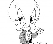 Coloriage Le vieux Titi