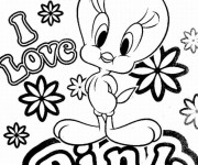 Coloriage Titi et Grosminet gratuit