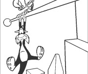Coloriage Titi et Grosminet se disputent