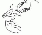Coloriage Titi fait du charme
