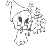 Coloriage Titi la magicien