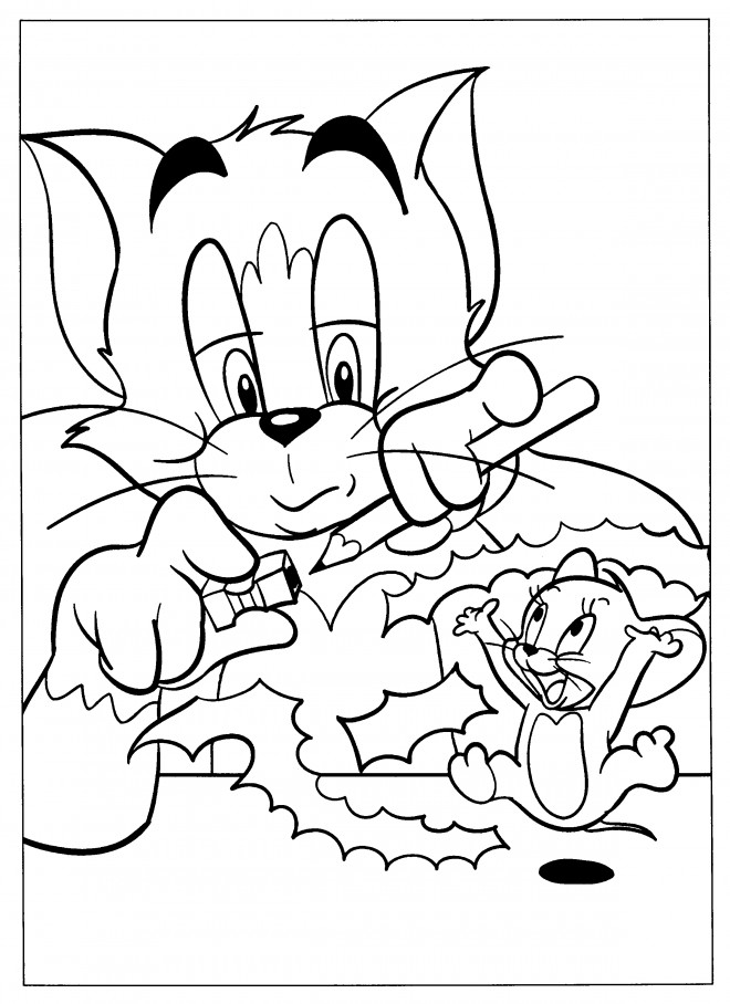 Coloriage Tom et Jerry à télécharger