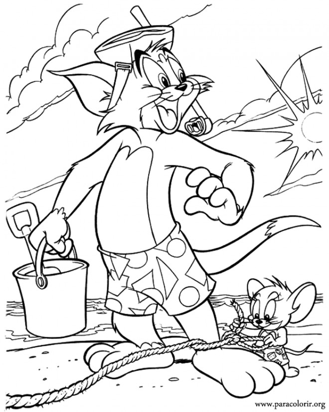 Coloriage et dessins gratuits Tom et Jerry dessin animé à imprimer