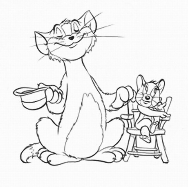 Coloriage et dessins gratuits Tom et Jerry en ligne gratuit à imprimer