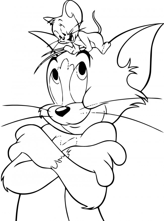 Coloriage Tom et Jerry gratuit dessin gratuit à imprimer