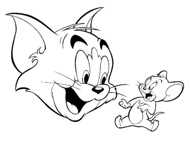 Coloriage Tom et Jerry online dessin gratuit à imprimer