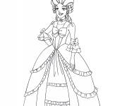 Coloriage Alex avec une belle robe de moyen &acirc;ge