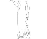 Coloriage Alex avec une robe magique Totally Spies