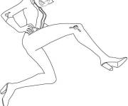 Coloriage Alex en attaquant
