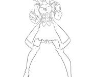 Coloriage Clover de Totally Spies en tenu de pirate