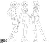 Coloriage Clover, Sam et Alex pour fille