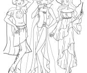 Coloriage et dessins gratuit Dessin anim&eacute; Totally Spies pour Halloween à imprimer