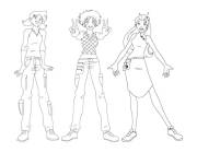 Coloriage Filles adolescentes de Totally Spies
