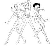 Coloriage et dessins gratuit L'&eacute;quipe de Totally Spies à imprimer