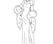 Coloriage La belle robe de soir&eacute;e de Smantha Totally Spies