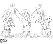 Coloriage Le succ&egrave;s de la mission des filles Totally Spies