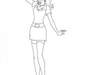 Coloriage Leader de l'&eacute;quipe Totally Spies
