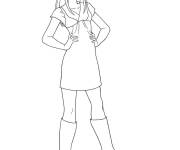 Coloriage Mandy m&eacute;chante de Totally Spies