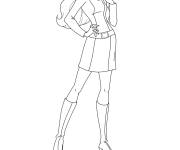Coloriage Sam de Totally Spies &agrave; la fran&ccedil;aise