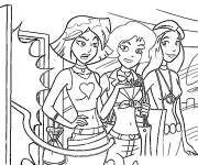 Coloriage et dessins gratuit Sc&egrave;ne de Totally Spies pour fille à imprimer