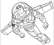 Coloriage Buzz l&rsquo;Eclair magique cartoon