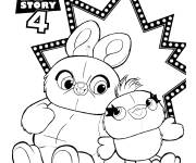 Coloriage Ducky et Bunny de Toy Story 4