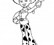 Coloriage Jessie, personnage de Toy Story, te salue