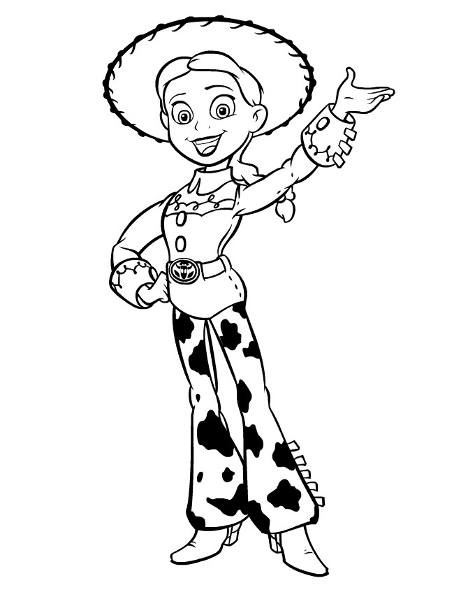 Coloriage et dessins gratuits Jessie, personnage de Toy Story, te salue à imprimer