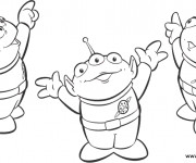 Coloriage Les aliens de Toy Story dessin anim&eacute;