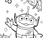 Coloriage Les extraterrestres de Toy Story 4