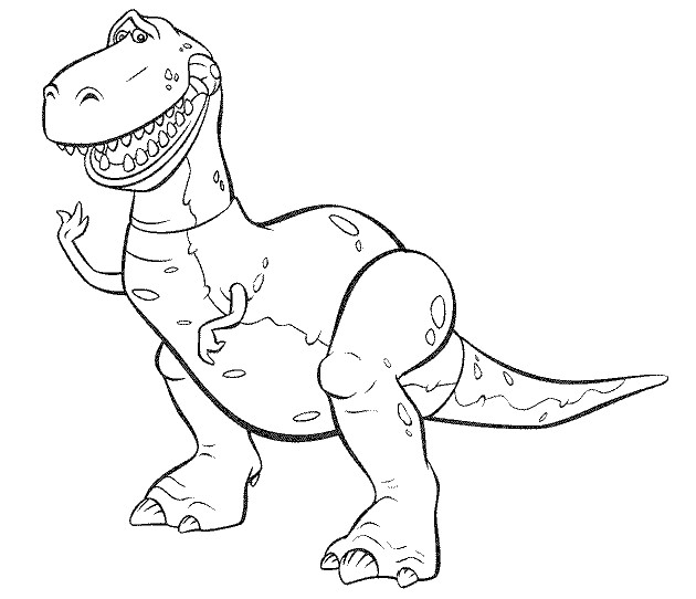 Coloriage et dessins gratuits Rex en souriant à imprimer