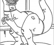 Coloriage Rex personnage de Toy Story