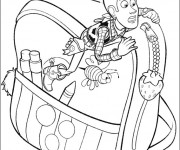 Coloriage Toy Woody sur sac &agrave; main