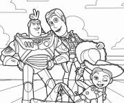 Coloriage Windy, Woody et Buzz