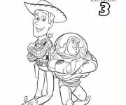 Coloriage Woody and Buzz du film Toy Story 3