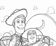Coloriage Woody avec so ami Buzz