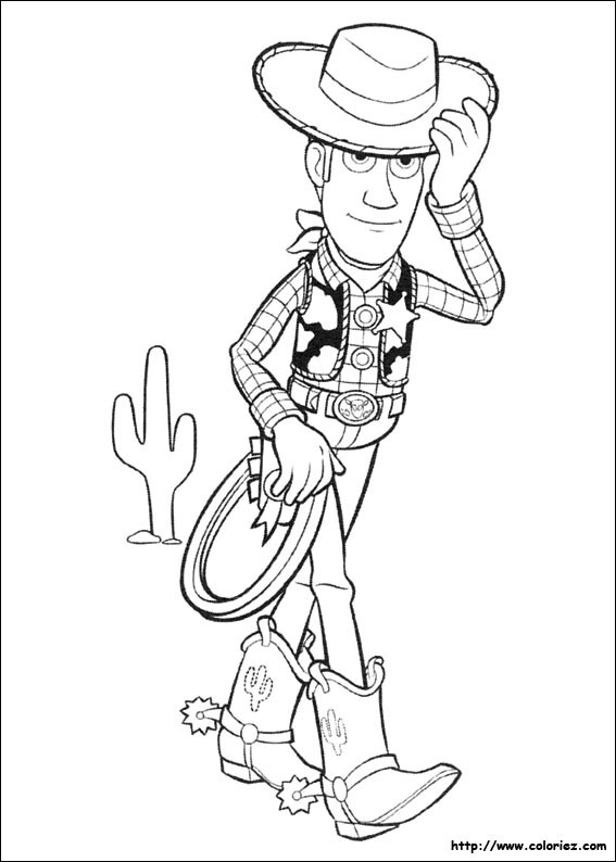 Coloriage et dessins gratuits Woody dans le désert à imprimer