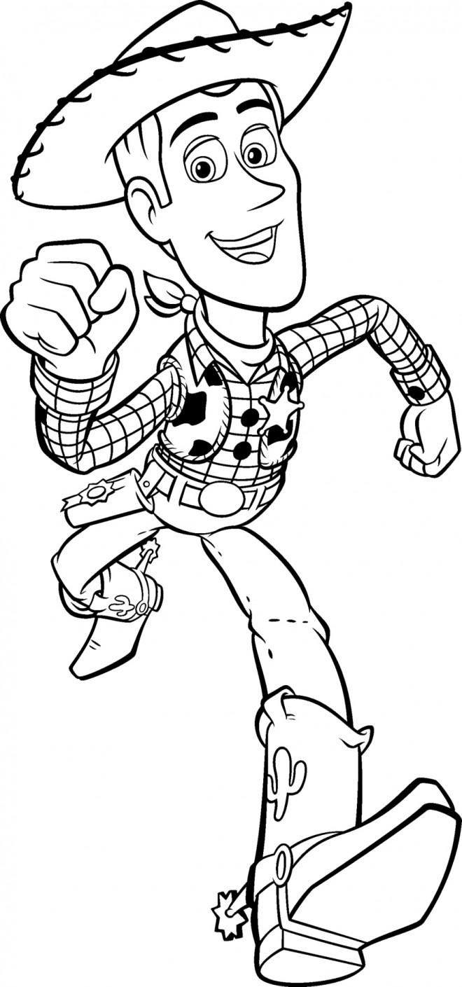 Coloriage et dessins gratuits Woody dessin animé à imprimer