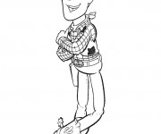 Coloriage Woody en croisant les bras