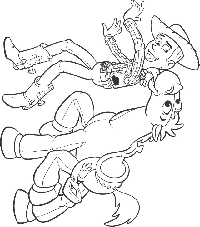 Coloriage et dessins gratuits Woody et Pile-Poil dessin animé à imprimer