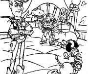 Coloriage Woody jaloux humoristique