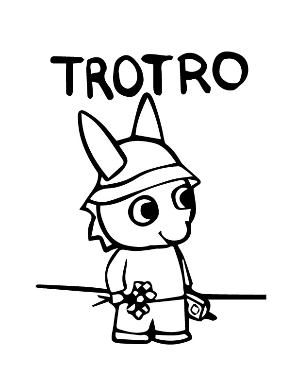 Coloriage Trotro marche dessin gratuit à imprimer