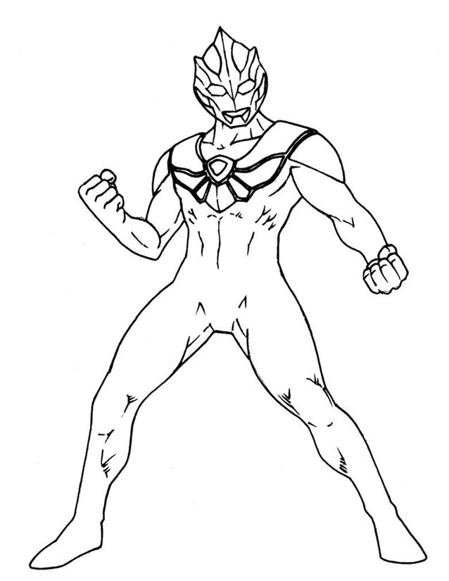 Coloriage Ultraman Personnage dessin gratuit  imprimer