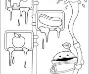 Coloriage Bot en mission de nettoyage 