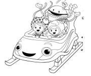 Coloriage Les amis de Umizoomi s'amusent sur la neige