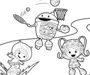 Coloriage Les personnages de Umizoomi font du sport