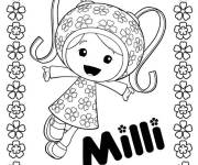 Coloriage Milli fille mignonne de cartoon