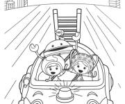 Coloriage et dessins gratuit Umizoomi dans la voiture de course en ville à imprimer