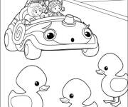 Coloriage Umizoomi et les petits canards